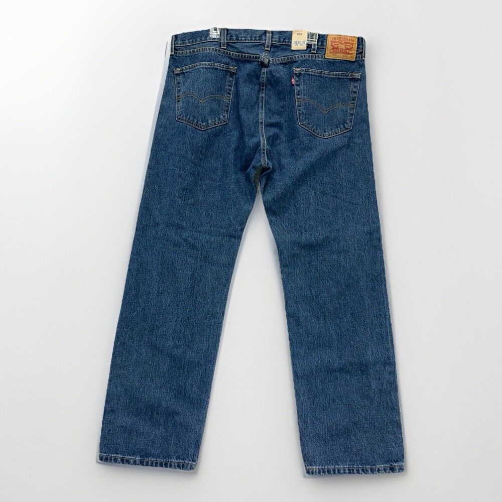 Levi's 505 Jeans Men's 42x32 Regular Fit Straight Leg Blue Denim NWT
